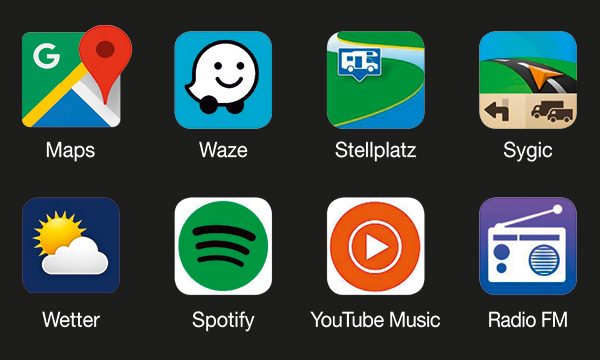 X-227 Autoradio mit Mirroring von Apps
