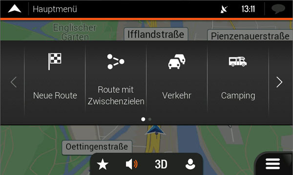 Screenshot - Routenplanung Reisemobil