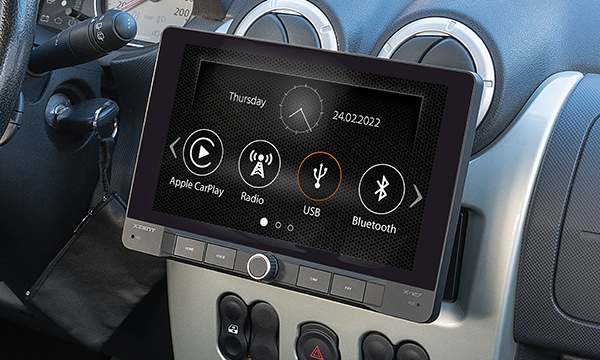 X-127 – Integration in Fahrzeuge mit 1-DIN Schacht