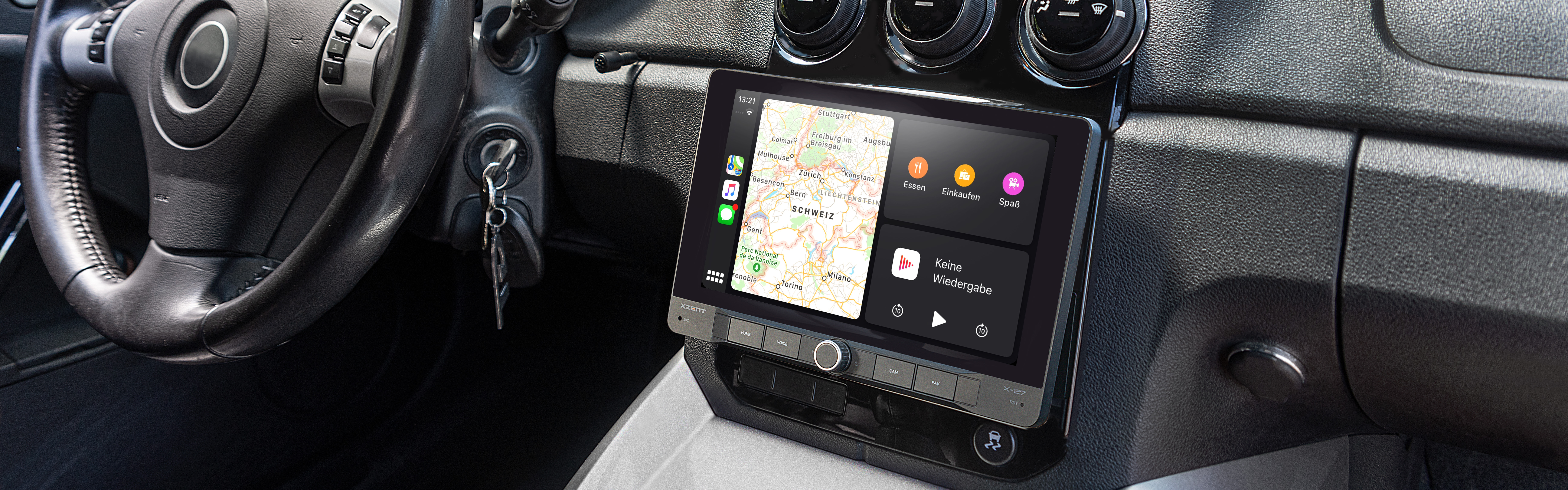 Xzent X527 2-DIN DAB+ Autoradio Carplay Android Voiture,pour